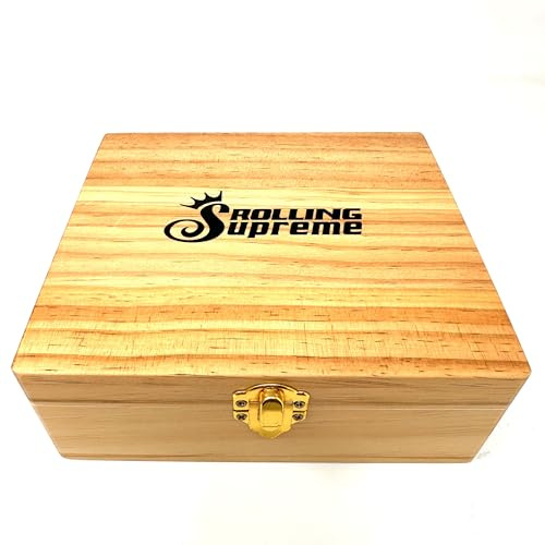 Rolling Supreme Wooden Storage Box