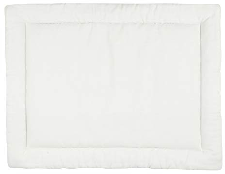 KraftKids - Coperta per gattonare, in lino leggero, colore bianco e verde, imbottita in cotone di alta qualità, dimensioni 100 x 135 cm