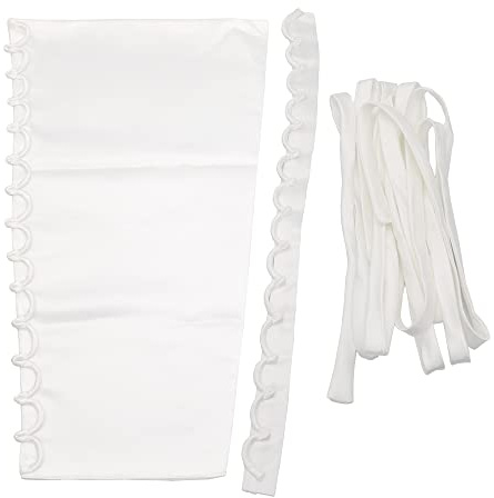 3 st/set satinkorsett kit dragkedja ersättning bröllopsklänning baksida spets sadelgjord gör-det-själv hantverk bröllopsklänning tillbehör material (vit)