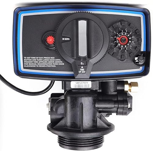 GImLY Water Softener Valve Digital Metered Replacement Head,3W Fleck House Water Softener 12 Day 5600 Timer Clock Control Valve Backwash Head for Filter Softener Tanks,Black
