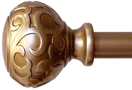 Sorrento Tringle à rideaux réglable en laiton vintage 66-122 cm de diamètre 1,6 cm