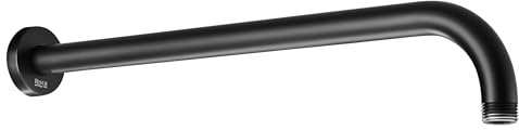 Roca - Brazo de Ducha de Pared 400 mm, Negro Mate | Diseño Moderno y Minimalista | Compatible con rociadores de ½ | Instalación fácil y Duradera