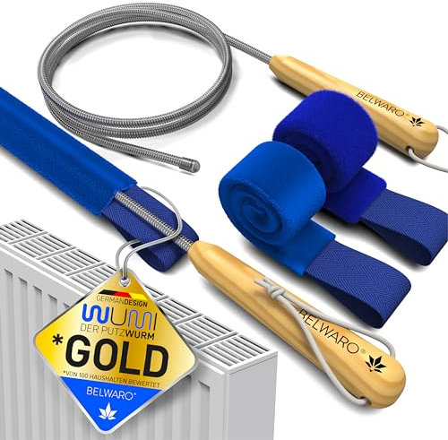 WUMI Brosse de nettoyage pour radiateur avec 2 tuyaux en microfibre extra longs, super flexible et lavable, nettoyage rapide