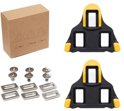 FOTGROY Fahrradschuhe Cleats Kompatibel mit Shimano Pedale, Cycling Cleats Kompatibel mit SPD-SL Pedalen Delta Clips (6 Grad Float)