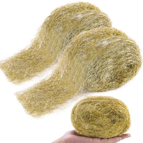 Teenyyou 2 Pcs 3.5 Ounce Brass Wool Pads