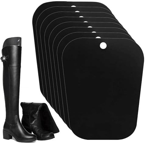Comioke 8 Stück Stiefelform Einsätze, Stiefelformer Formeinsätze, Stiefelspanner Schwarz, Kunststoff Stiefel Ständer Halter, Hohe Stiefelstütze, Stiefel Hohe Unterstützung für Damen und Männer