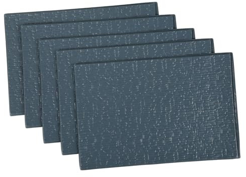 Generisch 5St architektonischer Hauskulturstein Puppenhaus Miniaturen Zubehör Miniaturküche Mini-Bausatz Puppenmöbel Die dunkelblau Miniaturhaus Mini-Dachziegel-Modelle Puppenhausfliese PVC