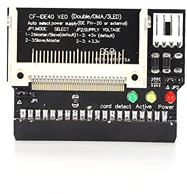 Culnflun CF till IDE-adapter 40-pin hona Dubbelsidig, Compact Flash-adapter för typ I II Micro CF-kort IDE-kontakt Bärbar dator OS X -systemuppgradering