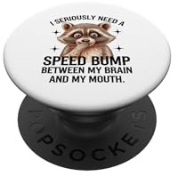 Procione Cervello Bocca Velocità Bump Detto Divertente PopSockets PopGrip Adesivo