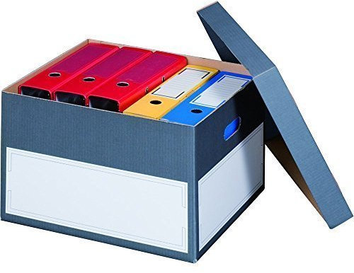 karton-billiger 5 Stück ArchivschachtelnPremium mit Boden und Deckel zur Ablage von Ordnern A4