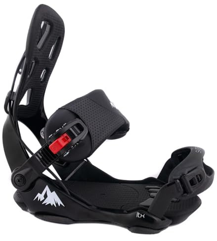 System LTX Men's Rear Entry Flow Style Snowboard Bindings (Large Fits Boot Men's US Sizes 9-12)