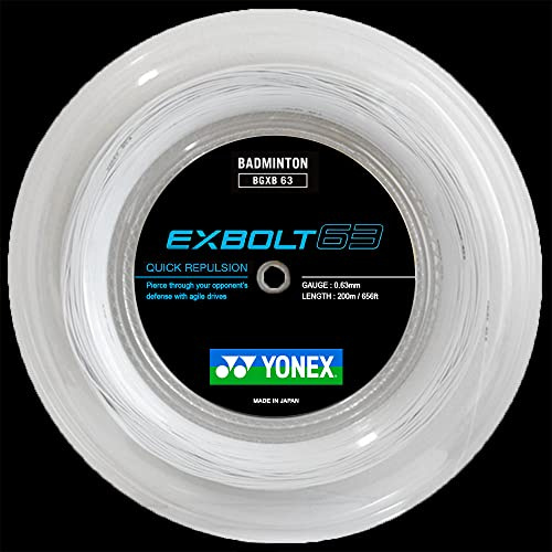 YONEX Exbolt 63 Mixed Spool, White, One Size