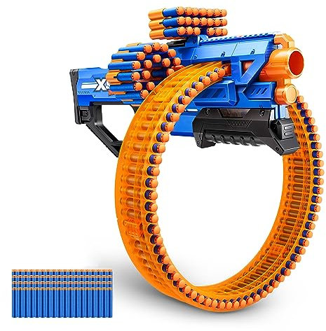 XSHOT Insanity Mad Mega Barrel by ZURU - 72 Darts, Air Pocket Technology, Rotating Barrel, Outdoor Toy for Boys, Girls, Teens and Adults