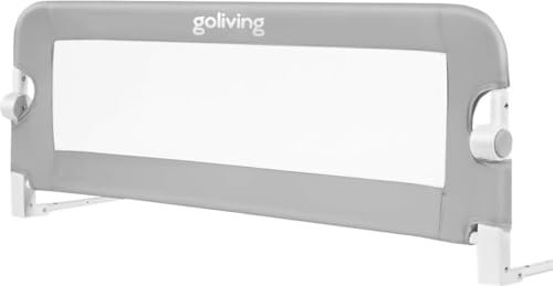 Goliving Raus-Fallschutz Bett klappbar - Bettschutzgitter für Kinder - Bettgitter Boxspringbett - Gitterschutz Babybett 120 cm - Bettkantenschutz bis 27 kg