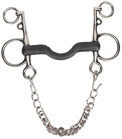 Pferdegebiss, Trensengebiss für Pferde, Pferdegebiss aus Rostfreiem Edelstahl, Rostfreies Pferdemaulgebiss, Pferdekautrensegebiss, Knebelgebiss für Pferdezubehör (135MM)