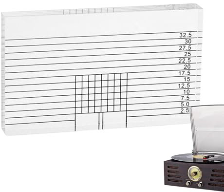 Rapporteur d'alignement pour tourne-disque – Jauge d'étalonnage de haute précision – Accessoires réutilisables pour tourne-disque