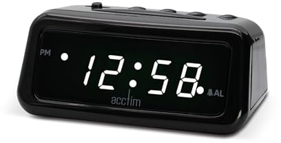 Acctim Cory 0.6 inch LED Display USB-C Smart Connector® Digital Alarm Clock (White LED)