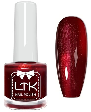 Wine Red Nail Polish - Quick Dry Nail Polish - Shimmer & High Gloss Red Nail Varnish - No Baking Required, Long Lasting Chip Resistant for Easy DIY Manicure at Home
