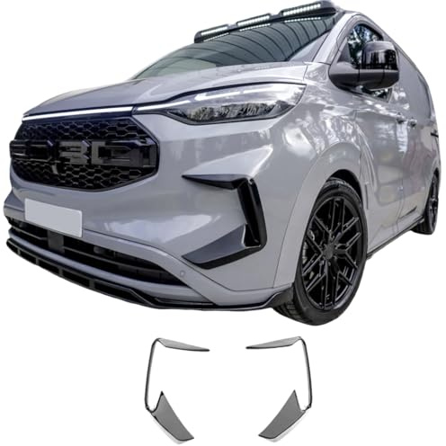 Front Aero Canard Loops in Glossy Black fit for Ford Transit Tourneo/Custom Custom MK2 Trend&Limited 2024 2025 Onwards Transit Custom Accessories Spoiler Deflectors
