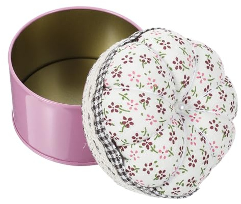 Pumpkin Shaped Pin Cushion Needle Box, Cute Sewing Pin Cushion, Sewing Needle Holder with Storage Box for Quilting, DIY Crafts, Needlework(Pink)