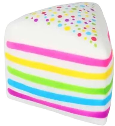 Rainbow Cake Squeeze Leksaker, Mjuk Slow Rising Texture, 12,7 Cm, Jumbo Slow Rising Fidget Squeeze, Lätt Och Portabel, För Män Kvinnor Barn Klassrum Kontor Resor Arbete Studera Fest Semester
