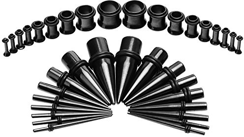 Vcmart Piercing Plug d'oreille - en Acier Chirurgical 316L- 18paires
