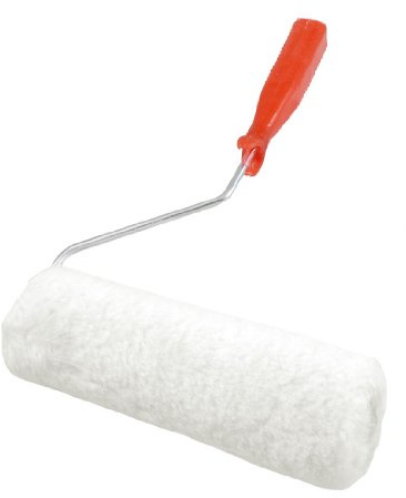 Aexit 8 Red Special Tool Plastic Handle White Plush Cover Painting Varnish Paint Roller Brush Model:36as263qo182