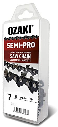OZAKI - Catena motosega .325 E72 - Semi-Pro - Calibro 1,3 mm (0,05) - Profilo di scavo semi-quadrato - 72 allenatori - 45 cm