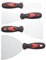 Fit For The Job 4 Piece Wallpaper Scrapers Set, Stainless Steel Paint Scrapers, 1.5'', 3'', 4'', 5'' Putty Knife, Wall Scraper and Stripping Knife Set, Tools for Wallpaper, Plaster Scraping