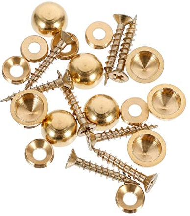 CHILDWEET 16piezas Clavos Para Tablero Publicitario y Espejos De Vidrio Tornillos Autorroscantes y Tapas