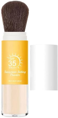 Protezione Solare In Polvere Per Il Viso | Polvere Fissante Con SPF | Minerale Opacizzante e Traspirante per Pelle Grassa e Sensibile con Finitura Opaca e Traslucida