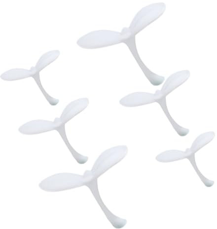 IMIKEYA 6 Pièces modèle de Pousse Charges de résine Artisanales Mini Figurines de Champignons Fabrication de Bijoux époxy Mini Charges de résine Art des Ongles Bricolage Plastique Blanche