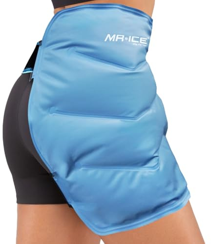 Hip Ice Pack Wrap After Surgery, Reusable Cold Pack for Bursitis Hip Replacement Surgery, Hip Flexor Pain, Gel Ice Packs for Hip Injuries Cold Compress Therapy, Ice Pack Wrap for Sciatica, Swelling