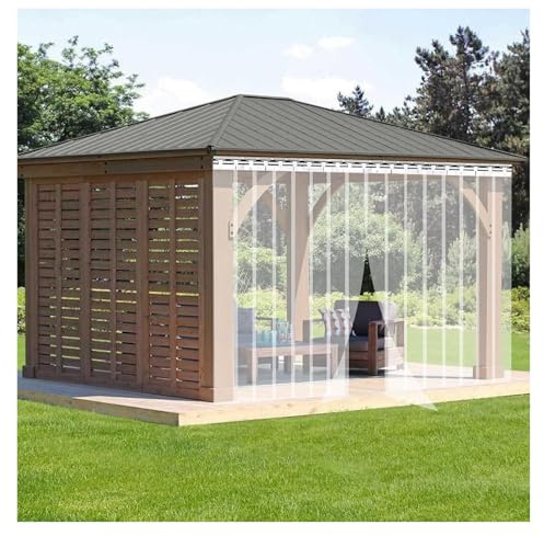 Cortina de Puerta de Tiras de Vinilo de plástico Resistente para trastero, Taller, Impermeable, antihuracanes, Cortina de PVC con Superficie Lisa (1,35 x 2,6 m)