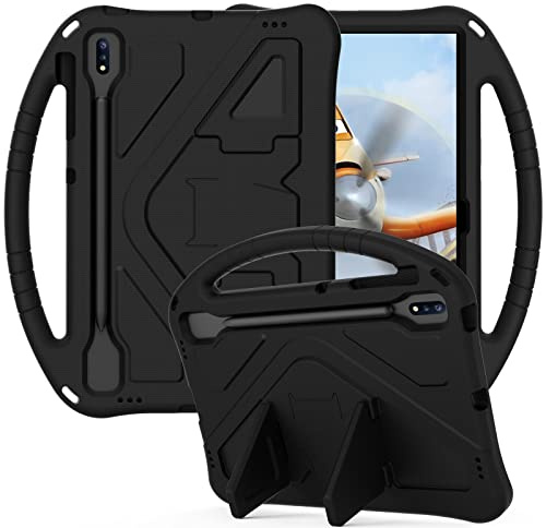 Resa med surfplatta Compatible with barn Case Compatible with Huawei Matepad Pro 12.6 (2021) Fodral, Compatible with barn Eva ShockoProof Lightweight Dropproof Stand Tablet Case Surfplatta skydd(Siyah
