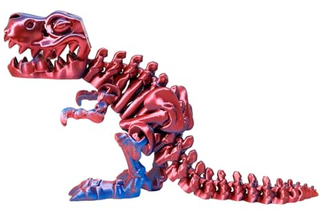 Genérico Figura De Dinosaurio - Modelo De Esqueleto, 3D Articulado | Prehistórico Realista, Decoración De Mesa Independiente, Réplica Fósil Impresa para Adultos Exhibición De Niños O Mesa De Té
