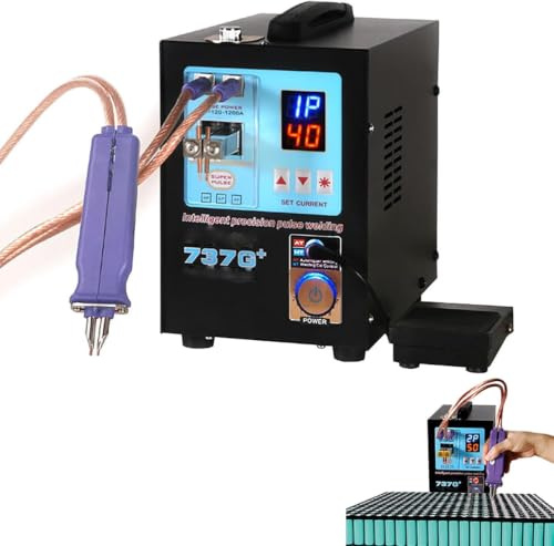737G+ Batteridriven Punktsvetsmaskin, Fast Svetshuvud Och Rörlig Svetsstift, 4,3 KW LED-belysning, Punktsvetsmaskiner