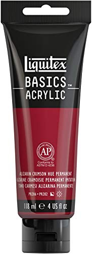 Bulk Buy: Reeves Liquitex Basics Acrylic Paint 4 Ounce/Tube-Alizarin Crimson Hue (3-Pack)