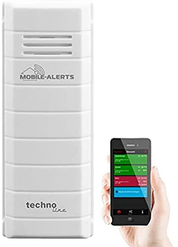 Mobile MA10100 Alerts Zusatzsensor MA 10100 - Temperatursensor mit Datenübertragung auf das Smartphone, Thermometer, mit Alexa kompatibel, Temperaturüberwachung, weiß, 3,2 x 1,7 x 8,7 cm