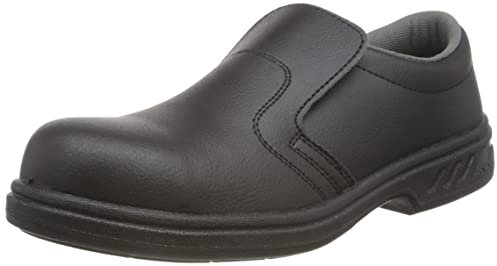 Portwest Mocasín De Seguridad Steelite S2, Tamaño: 42, Color: Negro, FW81BKR42