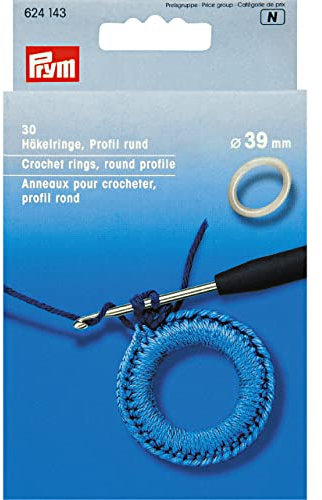 Prym 624143 Häkelringe rund KST 39 mm weiß