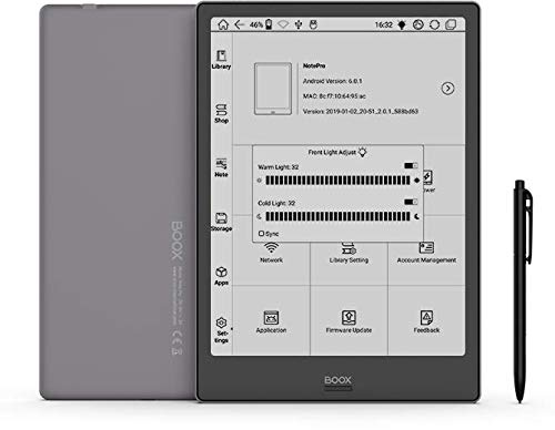 BOOX Note Pro 10.3 Lector e-Book, Luz Integrada, Android 6.0 4GB + 64GB, WiFi Gris