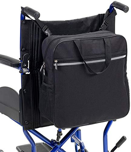 WHIHO Rollstuhltasche – Rollstuhl-Aufbewahrungstasche – Reise-Messenger Rucksack mit leicht zugänglichen Tasche & Taschen für Handicap und ältere Menschen