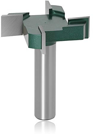 Mesee Industrial Grade CNC Spoilboard Surfacing Router Bit, 1/2 Inch Shank 4-Wing Slab Flattening Surface Planing Router Bit Woodworking Planer Cutter Milling Tools, 2'' Cutting Diameter