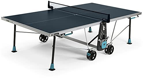 Cornilleau 300x - Outdoor & Indoor Tischtennisplatte - Klappbar - Einfach zu bedienen - 5 mm Melaminharzplatte -Tischtennistisch für draußen - Turniermaße - Blau