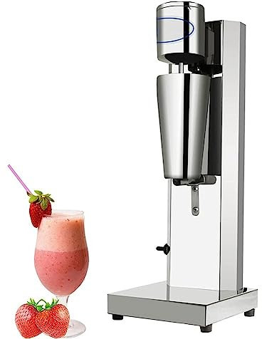 Milkshake Maker, Milkshake Mixer, 800ML Electric Drink Mixer Shake Machine, Milkshake Commerciale in Acciaio Inossidabile a 2 velocità, Smoothie Ice Cream Blender