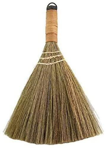 Aoguaro Petit balai à poils doux de 31 cm, style japonais, style vintage, fait à la main, balai à poils doux à manche court pour balayer la cuisine, la voiture, le bureau, le bureau
