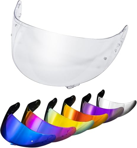 PSLER Hjälmvisir speglat för Shoei GT Air GT Air 2 TC-5 TC-9 Neotec CNS-1, hjälmvisir tonat visir motorcykelhjälm tillbehör ersättning (transparent)