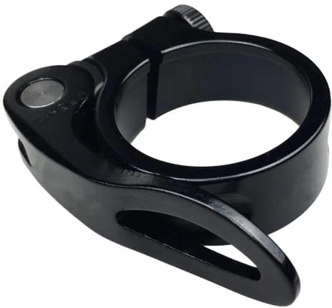 Crozgan Fahrrad-Sattelstützenklemme, Schnellspanner-Sattelstützenklemme, Aluminiumlegierung, Schnellspanner, Sattelstütze, Fahrrad-Montagerohrverschraubungen (34,9 mm, schwarz)