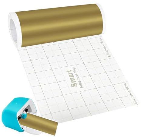 Smart Vinyl Permanent für Cricut Joy, 14x200cm Smart Adhesive Vinyl, Vinyl Plotter Film, Plotterfolie Selbstklebend für DIY Tassen, Autos, Banner, Dekoration
